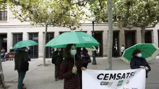 Protesta de los sanitarios en Zaragoza