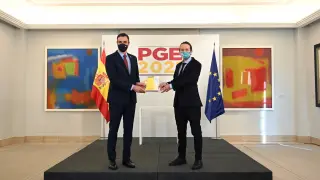 Pedro Sánchez y Pablo Iglesias presentan el proyecto de Presupuestos antes de ser aprobado en Consejo de Ministros