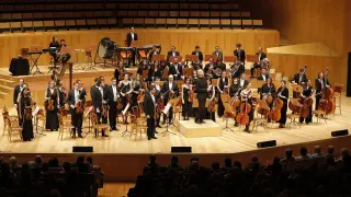 Concierto de la Orquesta Ciudad de Zaragoza y el coro Amici Musicae, dos formaciones residentes del Auditorio de Zaragoza.