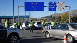 Control de la Guardia Civil en Segovia