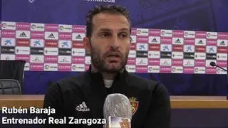 El entrenador del Real Zaragoza, Rubén Baraja, analiza la situación del equipo y cómo llegan los jugadores al próximo partido, este domingo frente al Mallorca en La Romareda.