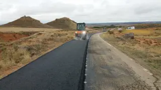 Obras de mejora del firme de la carretera provincial que conecta Ariza y Bordalba