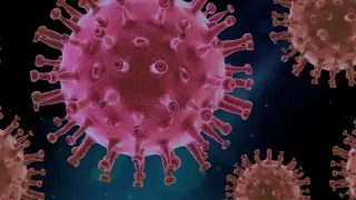Simulación de una representación del coronavirus