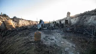 un indigente sufre quemaduras incendio entre cuarte y A-23