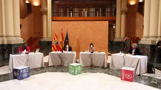 Salvador Illa y Carolina Darias presiden por videoconferencia desde Zaragoza el Consejo Interterritorial del SNS / 09-12-2020 / Foto: Luis Correas/DGA[[[FOTOGRAFOS]]]