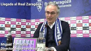 El nuevo director deportivo del Real Zaragoza ha sido presentado este jueves. Su discurso es prudente, a la espera de tener mayor conocimiento de la plantilla y de la estructura del club.