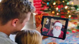 Papá Noel en videollamada