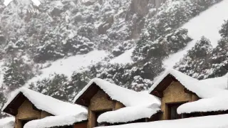 Imagen de una nevada en Andorra la Vella.