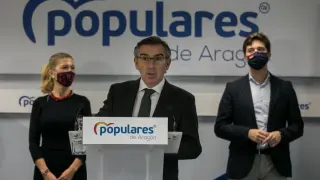 El líder del PP aragonés, Luis María Beamonte, ha hecho este lunes balance de la gestión de la pandemia