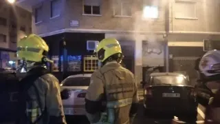 Incendio en la calle de Luis Braille de Zaragoza.