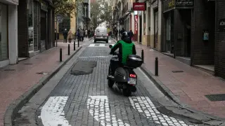 Un tramo de la calle de San Miguel, en Zaragoza.