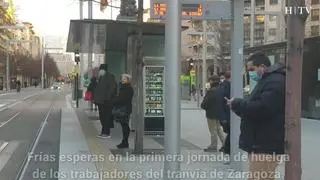 Comienza la huelga en el tranvía de Zaragoza