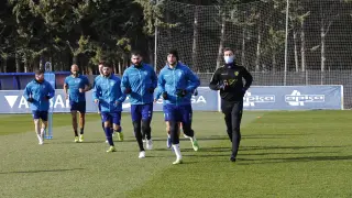 La SD Huesca volvió a los entrenamientos este viernes.