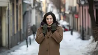 Silvia de Pe, actriz zaragozana estrena en Madrid 'El caballero incierto'.