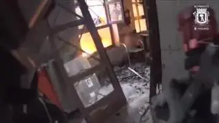 Impactantes imágenes del edificio destruido por la explosión de gas grabadas por los Bomberos