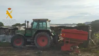 Tractor recuperado tras el robo