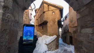 Ola de frío en Albarracín, el 13 de enero