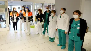 Residencia Javalambre en Teruel, entrega de vacunas y declaraciones a los medios/02-02-20/foto:Javier Escriche[[[FOTOGRAFOS]]]