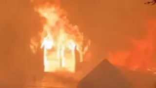 Incendio en Sallent de Gállego