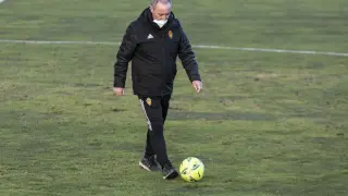 Juan Ignacio Martínez, en un entrenamiento del equipo en la Ciudad Deportiva.