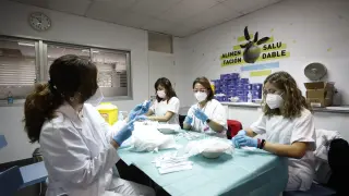 Así ha sido la vacunación de estudiantes de grados sanitarios en Aragón