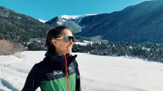 Virginia Pérez, campeona de España de 'snow running'