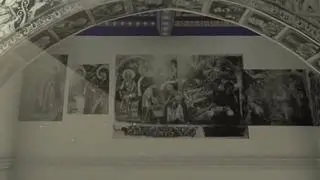 Así eran las pinturas murales de Sijena antes del incendio de 1936