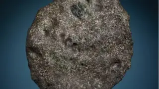 Un trozo del meteorito EC 002.