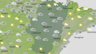 Mapa del tiempo en Aragón este fin de semana