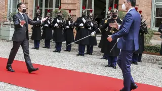 Spain's Prime Minister Pedro Sanchez visits France