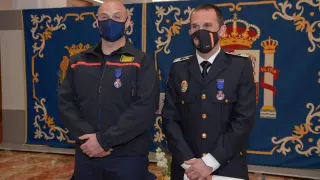 Medallas de Proteccion Civil en Teruel.