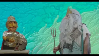 Ulises y Poseidón en la versión para niños de 'La Odisea' de Teatro La Clac.