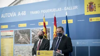 Ábalos y Lambán inauguran la A-68 entre Figueruelas y Gallur