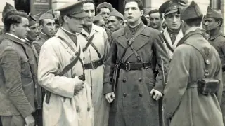 El actor José Baviera como Fermín Galán en la película, una imagen extraída del libro.