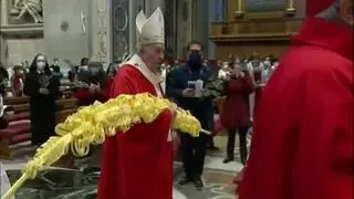 El papa Francisco oficia la misa del Domingo de Ramos con apenas 120 asistentes