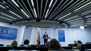 Comparecencia de Pedro Sánchez para analizar el estado de la pandemia en España.