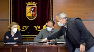 Los concejales del PSOE en Calatayud Víctor Ruíz y Yolanda Júlvez