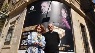 María José Goyanes y Emilioi Gutiérrez Caba, en el Teatro Principal de Zaragoza