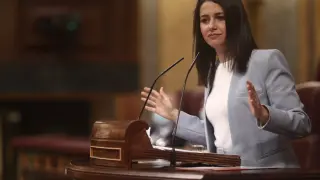 Inés Arrimadas, este miércoles en el Congreso.