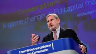 El comisario de Presupuestos de la Comisión Europea, Johannes Hahn