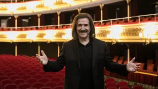Luis Cobos, el pasado lunes en el Teatro Principal de Zaragoza.