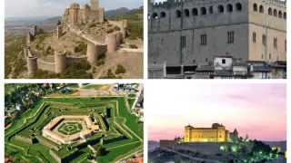 Algunas de las construcciones de Aragón incluidas en la Red de Castillos y Palacios turísticos de España