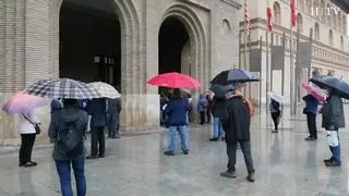 En 2018 se escucharon por primera vez los gritos de "gobierne quien gobierne, las pensiones se defienden" en la plaza del Pilar de Zaragoza.