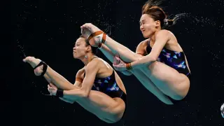 Saltos de trampolín para buscar plaza en las Olimpiadas de Tokio.