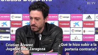 El portero goleador del Real Zaragoza expuso este lunes en rueda de prensa sus sensaciones y reflexiones tras el histórico y mediático tanto del empate que logró en Lugo 72 horas antes.