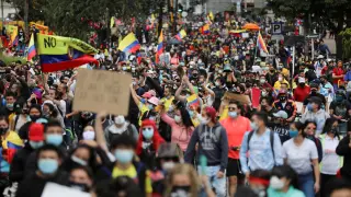 Protestas en Colombia contra la reforma tributaria de Duque