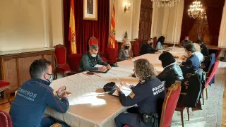 Junta Local de Seguridad celebrada en Huesca este lunes.
