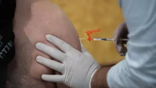 Campaña de vacunación de sintecho en La Caridad