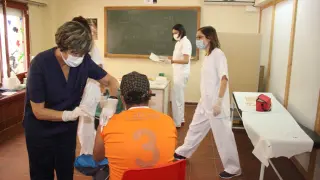 Vacunación en Caspe