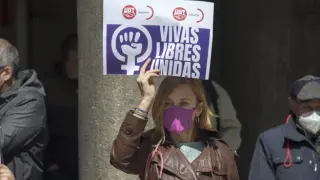 Concentración contra la violencia machista, en Oviedo